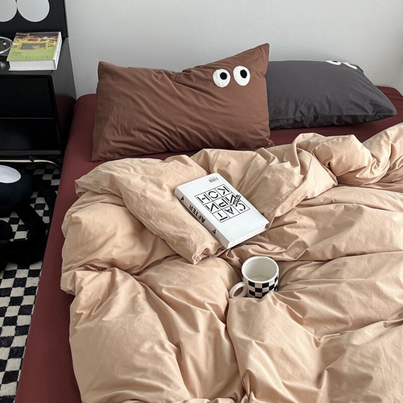 100-Cotton-Bedding-Set-Cartoon-Larg-Eyes-Embroidery-Duvet-Cover-Flat-Bed-Sheet-Set-Quilt-Cover-5