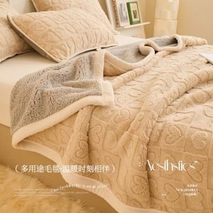 New Short Plush Multifunctional Double sided  Layer Blanket
