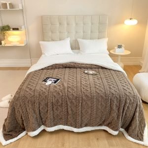 Sherpa Throw Blanket for Couch Sofa Blanket for Winter