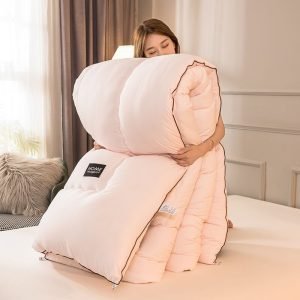 Winter Quilted Blanket Thick Quilt Down Quilt 3D Bread Down Luxury Blanket 100% Cott