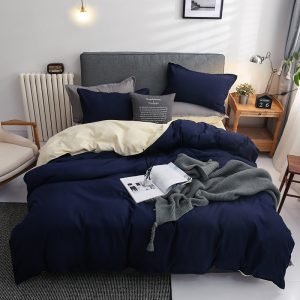 Youth Bedroom Quilt Set Black Bedding Set Sheet 3/4 Set Pillow Cover